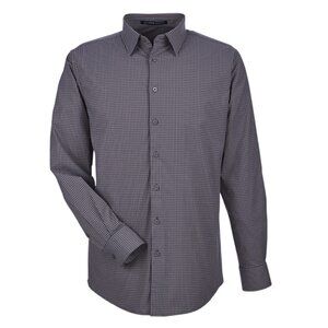 Devon & Jones Men's Crown Lux Perfromance Tonal Mini Check Woven Dress Shirt